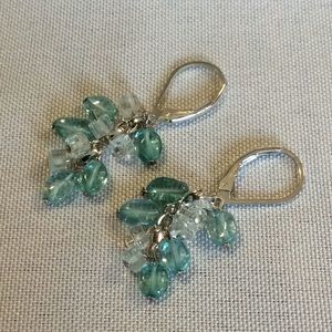 Apatite, aquamarine, & sterling earrings NWT ❤️